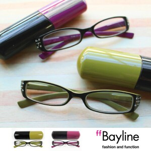 【SALE】Bayline (ベイライン) リーディンググラス(老眼鏡) ラインストーン バイカラーデザイン[C] 女性 老眼鏡 おしゃれ レディース