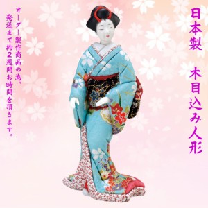 日本人形 日本製【梅にも春NO.1003-01-757】１９.５センチ日本のお土産 尾山人形 着物 海外土産