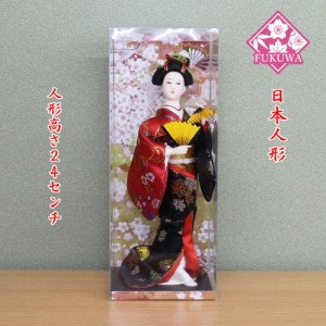 日本人形 ( 舞踊 舞妓 黒片袖 )  SP-1676E-542 24センチ 日本のお土産