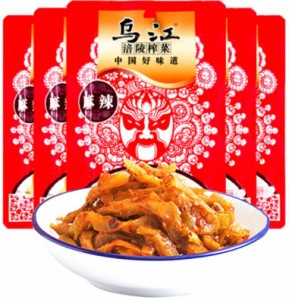 烏江搾菜 紅油搾菜 塩漬けザーサイ 麻辣味 80g ザーサイ 漬物 搾菜 辛口 おつまみ