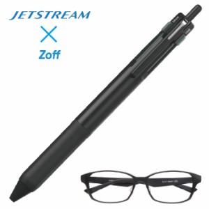 Zoff ゾフ ジェットストリーム ３色ボールペン business ワークブラック SXE3607ZF05WB  0.5mm メガネブランド コラボ 三菱鉛筆 限定品 