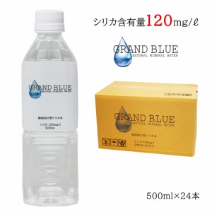 世界トップクラス!!シリカ量120mg/L　GRAND BLUE WATER　500ml×24　1ケース　天然ミネラル温泉水　グランブルーウォーター　シリカウォ