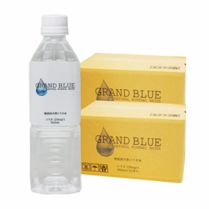 世界トップクラス!!シリカ量120mg/L　GRAND BLUE WATER　500ml×48本　2ケース　天然ミネラル温泉水　グランブルーウォーター　シリカウ