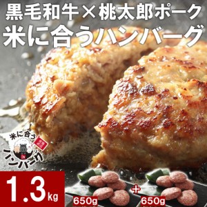 130g×5袋*2セット ハンバーグ【 ギフト 】 熨斗 ギフト 黒毛和牛 手ごね 手ごねハンバーグ 桃太郎ポーク 米に合う