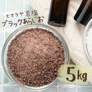 【送料無料】ヒマラヤ岩塩 バスソルト 入浴剤 ブラック あら塩 5kg