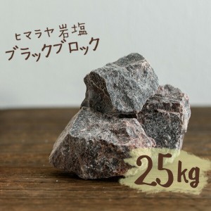 【送料無料】 ヒマラヤ岩塩 バスソルト 入浴剤 ブラック ブロック 25kg