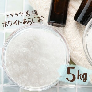 【送料無料】ヒマラヤ岩塩 バスソルト 入浴剤 ホワイト あら塩 5kg