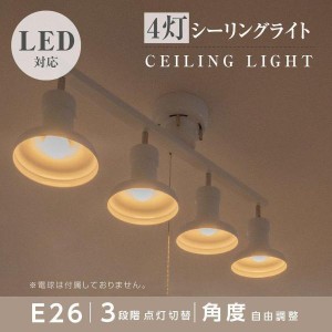 シーリングライト おしゃれ ライト リビング キッチン  8畳 照明 間接照明 LED 対応 スポットライト 4灯 カフェ風 照明器具 ledライト 天