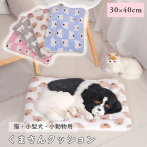 ペットマット くま 30×40 小さい 洗える 犬 猫 マット 柔らかい 小型犬 うさぎ 小動物 ベッド ケージ ペット用 かわいい 暖かい