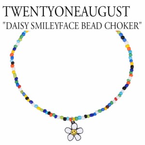 トゥエンティーワンオーガスト ネックレス TWENTYONEAUGUST DAISY SMILEYFACE BEAD CHOKER マルチ 韓国アクセサリー dssmbdnk ACC