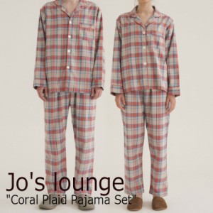 ジョーズラウンジ ルームウェア Jo's lounge Coral Plaid Pajama Set コーラル プラッド パジャマ セット CORAL 1229644/5 ウェア