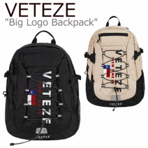 ベテゼ リュック VETEZE 正規販売店 Big Logo Backpack ビッグ ロゴ バックパック BLACK BEIGE 19VTZBAC013/4 バッグ
