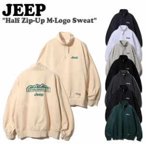 【即納カラー有/国内配送】ジープ トレーナー Jeep HALF ZIP-UP M-LOGO SWEAT 全8色 JM/JN/JO5TSU838MG/NA/BK/IV/BB/DG/MW/OB ウェア