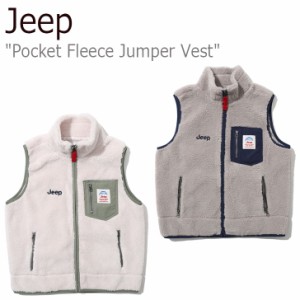 ジープ フリース Jeep Pocket Fleece Jumper Vest ポケット フリース ジャンパー ベスト IVORY KHAKI GL4JPU607IV/KH ウェア