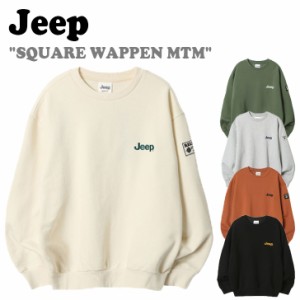 ジープ トレーナー Jeep SQUARE WAPPEN MTM スクエア ワッペン スウェットシャツ 全5色 起毛なし JM5TSU842IV/MG/BK/DO/KH ウェア