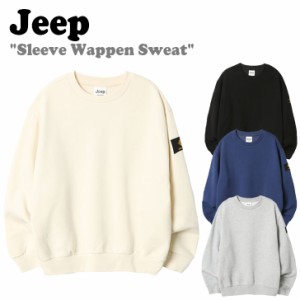 ジープ トレーナー Jeep Sleeve Wappen Sweat スリーブ ワッペン スウェットシャツ 全4色 JM5TSU843MG/IV/BL/BK ウェア