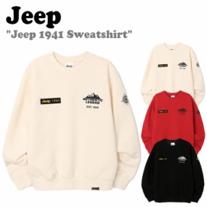 ジープ トレーナー Jeep Jeep 1941 Sweatshirt ジープ 1941 スウェットシャツ 起毛なし IVORY RED BLACK JM4TSU846IV/RD/BK ウェア