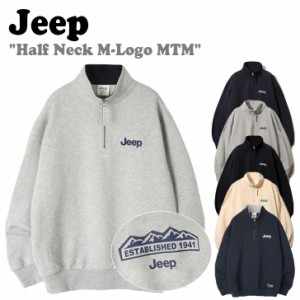 【即納カラー有/国内配送】ジープ トレーナー Jeep Half Neck M-Logo MTM ハーフジップアップ 裏起毛 JM5TSU738BK/MG/DA/LR/IV/NA ウェア