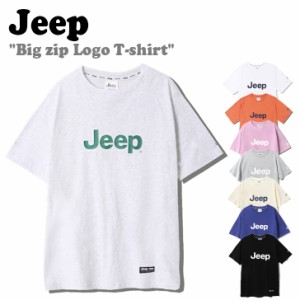 ジープ 半袖Ｔシャツ Jeep Big zip Logo T-shirt ビッグ ジップ ロゴ Ｔシャツ 全8色 JN9TSU091OR/BK/WH/MW/IV/PK/BL/MG ウェア