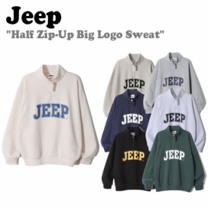 ジープ トレーナー Jeep Half Zip-Up Big Logo Sweat ハーフ ジップアップ スウェット 全7色 JN5TSU831BK/NA/IV/GN/MG/MW/MI ウェア