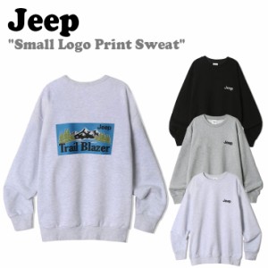 ジープ トレーナー Jeep Small Logo Print Sweat スモール ロゴ プリント スウェットシャツ 全3色 JN5TSU844BK/MW/MG ウェア