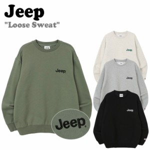 ジープ トレーナー Jeep Loose Sweat ルーズ スウェットシャツ KHAKI IVORY GREY BLACK JN5TSU821KH/MI/MG/BK ウェア