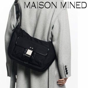 メゾンミネド ボディバッグ MAISON MINED 正規販売店 BUCKLE STRAP HOBO BAG BLACK FMPSABA102M バッグ