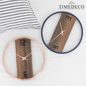 タイムデコ 掛け時計 TIMEDECO 正規販売店 CIRCLE WOOD BAND WALL CLOCK サークルウッドバンドウォールクロック 全4種類 3889540/1 ACC