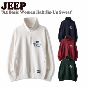 ジープ トレーナー Jeep A1 Basic Women Half Zip-Up Sweat ハーフ ジップ アップ スウェット 全4色 JO5TSF831IV/NA/WI/GN ウェア