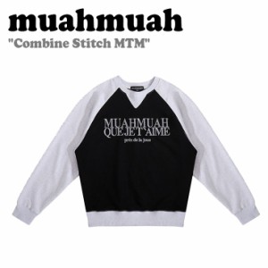 ムアムア トレーナー muahmuah ムーアムーア Stitch Crop MTM コンバイン ステッチ マンツーマン Tシャツ BLACK MUT23028 ウェア