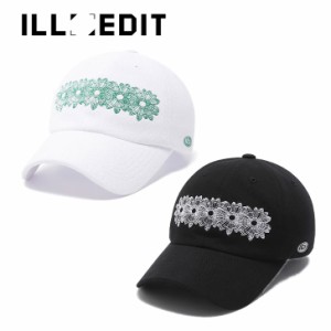 イレディット キャップ ILLEDIT 正規販売店 FLOWER ARTWORK TERRY BALLCAP フラワー アートワーク テリー 全2色 IABFCA02WHF ACC