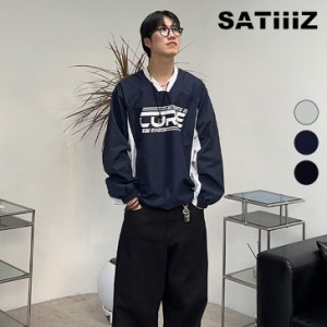 サティーズ トレーナー SATIIIZ 正規販売店 There CORE Nylon Sweatshirt コア ナイロン スウェットシャツ 全3色 satiiiz5518 ウェア