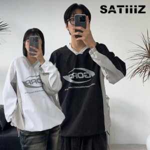 サティーズ トレーナー SATIIIZ 正規販売店 Milo GORP Nylon Sweatshirt ミロ GORP ナイロン スウェットシャツ 全3色 satiiiz5526 ウェア