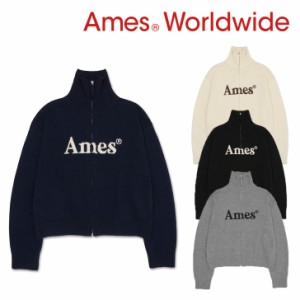 アメス ワールドワイド ニット Ames Worldwide 正規販売店 BASIC FULL ZIP UP KNIT 全4色 AM2DFUK681ABK/GR/IV/NV ウェア