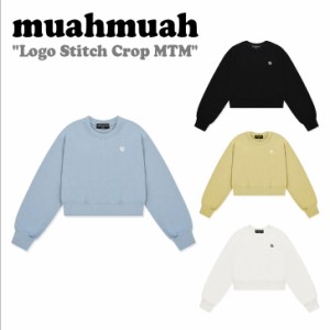 ムアムア トレーナー muahmuah ムーアムーア レディース Logo Stitch Crop MTM スウェットシャツ 全4色 MUT23137 ウェア