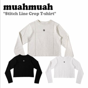 ムアムア Tシャツ muahmuah ムーアムーア Stitch Line Crop T-shirt スティッチ ライン クロップ Tシャツ 全3色 MUT23121 長袖 ウェア