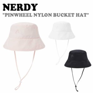 ノルディ 帽子 NERDY PINWHEEL NYLON BUCKET HAT ピンホイール ナイロン バケットハット WHITE PINK BLACK ノルディー PNES24CP07 ACC