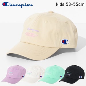 【メール便不可】Champion キッズカラーロゴプリントツイルキャップ 帽子 キャンプ アウトドア 子供服 男の子 女の子 ユニセックス 小学