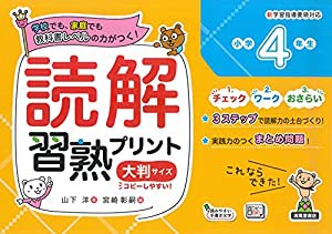 読解習熟プリント 小学4年生 大判サイズ(中古品)