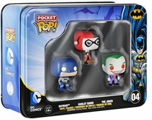 バットマン フィギュア 3体セット スチールケース入り (Pocket Pop! Vinyl （中古品）