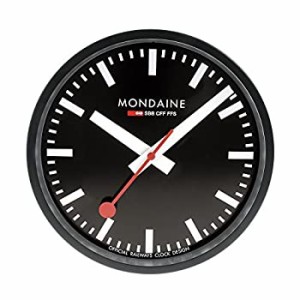 MONDAINE (モンディーン) 掛け時計 ウォールクロック ブラック A990.CLOCK.64SBB（中古品）