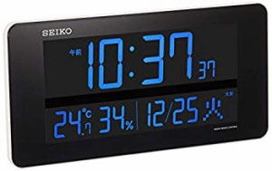セイコー クロック 掛け時計 置き時計 兼用 電波 デジタル 交流式 カラー液晶 シリーズC3 白 DL208W SEIKO（中古品）
