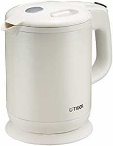 タイガー 電気ケトル 800ml パールホワイト 蒸気レス わく子 PCH-G080-WP（中古品）