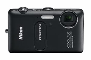 Nikon デジタルカメラ COOLPIX (クールピクス) S1200pj ブラック S1200PJ BK（中古品）