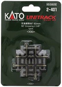 KATO HOゲージ 交差線路 90° 1本入 2-401 鉄道模型用品（中古品）