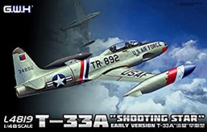 グレートウォールホビー 1/48 T-33A シューティングスター アメリカ空軍 練習機初期型 アメリカ・ドイツ・イタリア プラモデル L4819（中