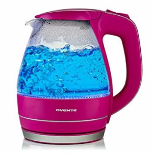 ブルーＬＥＤ内臓 1.5Ｌ ガラス 電気 ケトル 　ピンク　並行輸入品（中古品）