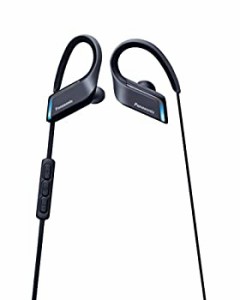 パナソニック ワイヤレスイヤホン Bluetooth 防水仕様 マイク・リモコン付き スポーツ向け ブラック RP-BTS55-K（中古品）