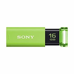 ソニー SONY USBメモリ USB3.0 16GB グリーン キャップレス USM16GU G [国内品]（中古品）