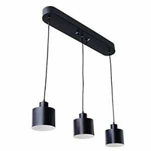 LOWYA 照明 ペンダントライト LED電球　 3連 LED電球 天井照明 ブラック（中古品）